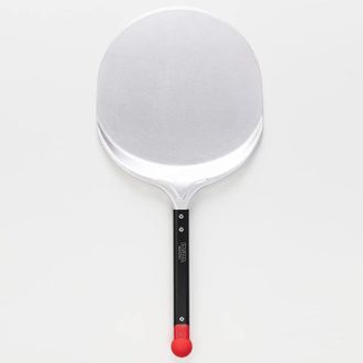 Piazza Pala per Pizza Corta Professionale Tonda 30 cm, in Alluminio e con Manico in Alluminio - Robusta, Leggera e Resistente al Calore Max 550&deg;C