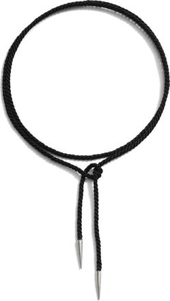 Awe Inspired Twisted Cord Necklace in Black/925 Sterling Silver at Nordstrom