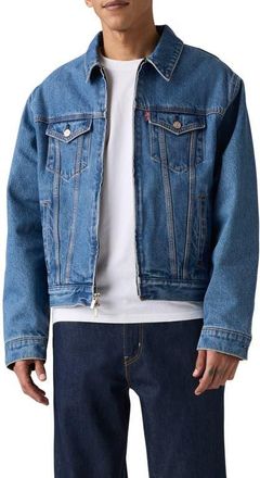 Levi's x Sky High Farm Goods Trucker Zip Jacket in X Shfu Mid Stone at Nordstrom, Size Xx-Large