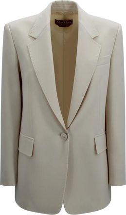 Max Mara Dames, Jassen, Beige, Maat: 2XS Wol