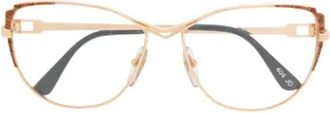 Saint Laurent Pre-owned Metal sunglasses - Dames - Vintage Accessoires - Geel - ONE Size - Vintage
