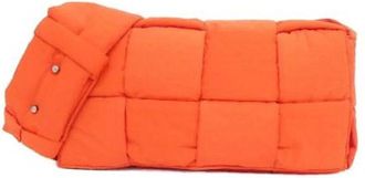 Bottega Veneta Pre-owned 628951 Vbo 81 Polyamide Schoudertas - Dames - Vintage Clutch - Oranje - ONE Size - Vintage