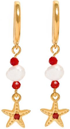 Girls Crew Starfish Dangle Hoop Earrings in Gold at Nordstrom