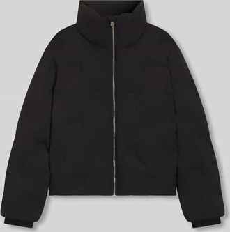 HUGO BOSS Regular Fit Steppjacke mit Stehkragen in Black, Größe XXL