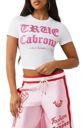 True Religion Crystal Logo Baby T-Shirt in Optic White at Nordstrom, Size Xx-Large