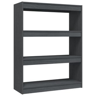 vidaXL Estanter&iacute;a Divisor De Espacios Madera Pino Gris 100x30x103 Cm Vidaxl