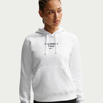 Nike Womens Cheer Pullover Hoodie in White | APS551NACH-WHT