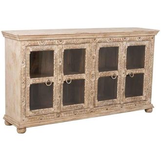 Wanderlust Deco Aparador de madera beige 180x43x100