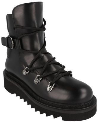 Ferragamo Elimo Lace-Up Leather Boot