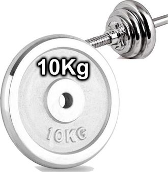 Trade Shop Trade Shop - Disco Olimpico In Acciaio Piastra Pesi Per Bilanciere Manubri Da 10 Kg Palestra