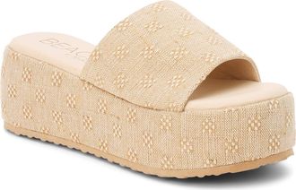 Matisse Footwear Pismo Platform Wedge Sandal in Sand Multi Jute at Nordstrom, Size 10