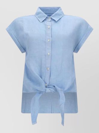 120% Lino linen knotted shirt