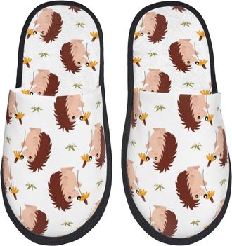 Generic Slipper Cute Hedgehog Flower Funny Portable House Slippers Warm Anti-Slide Slipper For Holiday Women Ladies L