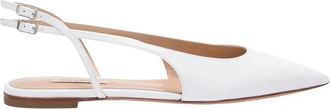 Casadei Ballet Slingbacks - Dames - Ballerinas - Wit - 36 EU - Leer - Schoenen