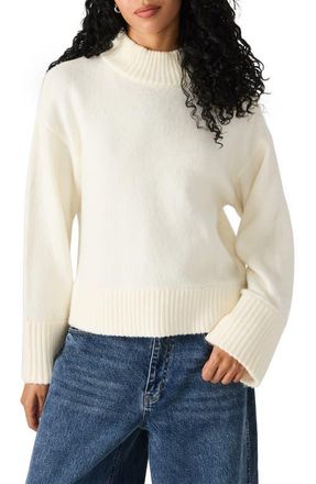 Steve Madden Ivi Mock Neck Sweater in Cream at Nordstrom, Size Medium