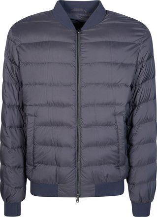 Herno Quilted Ribbed Trim Down Bomber Jacket