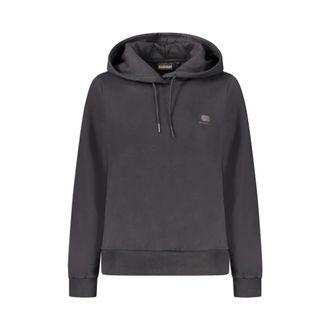Napapijri Zwarte Dames Sweater Hoodie - Dames - Hoodies - Zwart - 2XS - Katoen - Hoodies & sweatvesten