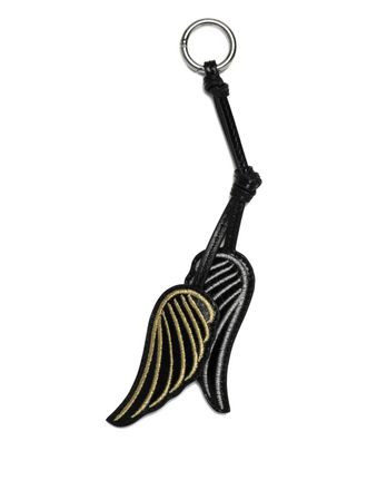 Zadig&Voltaire Rock Feather keyring - women - Calf Leather - One Size - Black