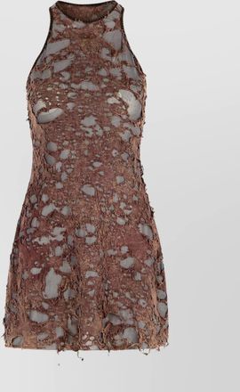 Diesel distressed look cotton blend dress