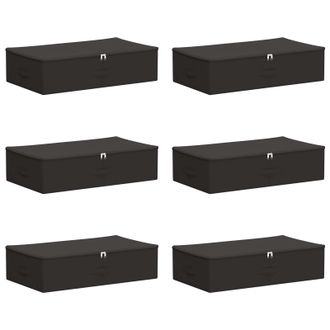 vidaXL Caja De Almacenamiento 6 Pcs Gris Antracita 70 X 40 X 18 Cm Vidaxl