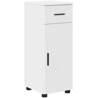 vidaXL Gabinete De Ba&ntilde;o 30 X 35 X 80 Cm Madera Contrachapada & Metal Vidaxl