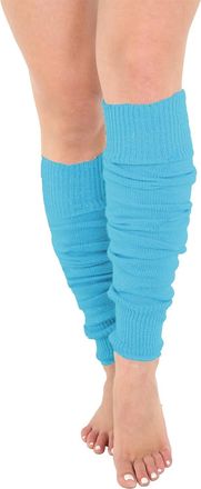 Generic Womens Girls Ribbed Knitted Neon Leg Warmers Ultra Soft 1980s Dance Legwear Fancy Dress Party Accessories - Ladies Stretchy Leg Warmers For Sports Yog