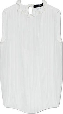 Fabiana Filippi Tops, Dames, Wit, S, Polyester, Pliss&eacute; Top