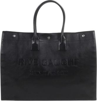 Saint Laurent Pre-owned Tote Bags, male, Black, Size: ONE SIZE Pre-owned Vintage Tote Bag