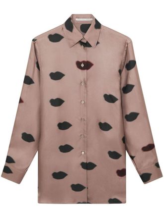Stella McCartney lips-print shirt - Purple