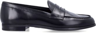 Churchs Natalie Glossy-Smoked-Leather Penny Loafers