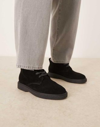 Calvin Klein Polacchine nere in camoscio-Nero