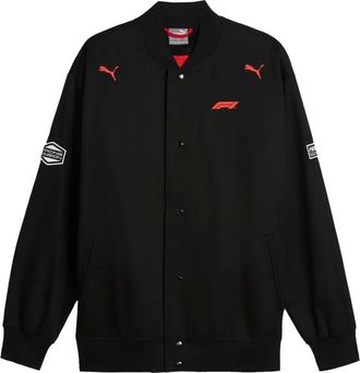 Puma x F1 logo-appliqu&eacute; bomber jacket - Black