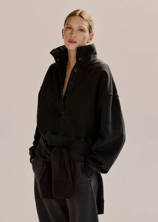 Citizens Of Humanity Mirelle Funnel Neck Sweatshirt In Black