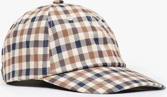 Aquascutum Mens Iconic Baseball Cap in Ivory Cotton - One Size