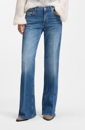 Boss Orange by Hugo Boss Bootcut-Jeans BOSS ORANGE SOFT BOOTCUT LR Premium Damenmode, Damen, Gr. 33, L&auml;nge 30, dunkelblau 403, Denim/Jeans, Obermaterial: 73% Baumwolle, 26% Ly