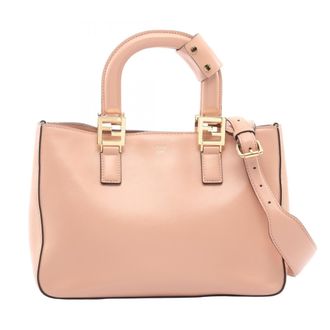 Fendi Pink Leather Handbag Tote Bag (Pre-Owned)