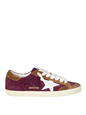 Golden Goose Burgundy Suede White Leather Star Sneakers