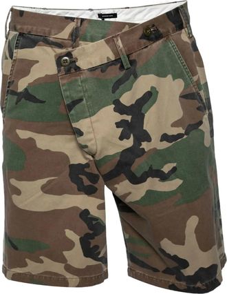 R13 Shorts con stampa camouflage - Verde