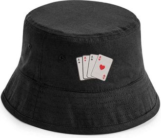 Generic Adults Poker Bucket Hat Cards (as8, Alpha, l, x_l, Navy)