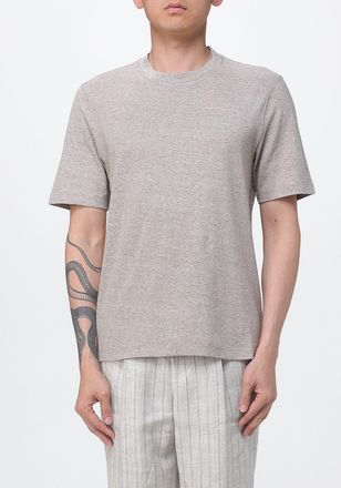 Brunello Cucinelli T-shirt basic in misto lino