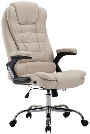 Clp Silla de oficina giratoria regulable en tela crema