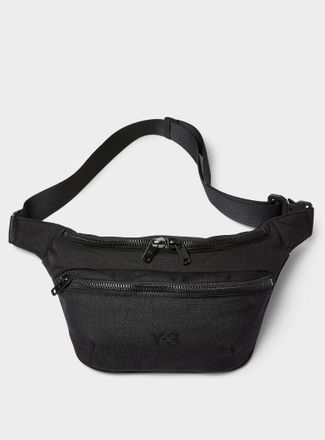 Yohji Yamamoto Mens Tone-on-tone logo belt bag