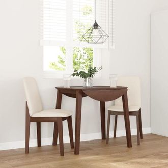 vidaXL vidaXL Sedie da Pranzo con Cuscini 2pz Marrone Legno Massello di Hevea