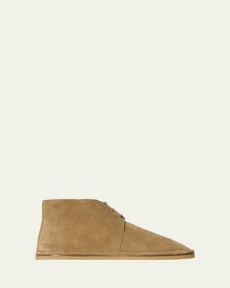 The Row Mens Nicola Soft Suede Chukka Boots