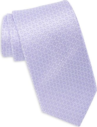 Duchamp Neat Jacquard Silk Tie in Lavender at Nordstrom Rack