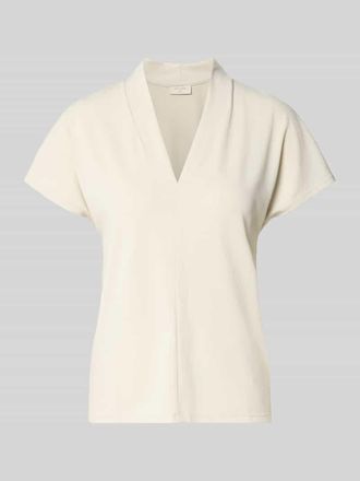 Freequent Regular Fit Bluse mit V-Ausschnitt Modell Yrsa in Offwhite, Gr&ouml;&szlig;e XXL