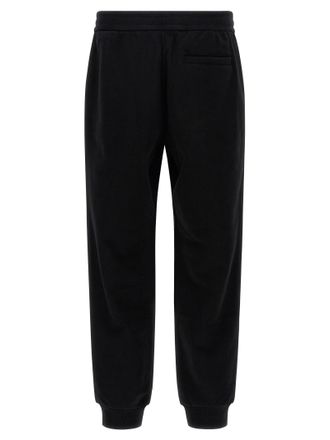 Versace Logo-Embroidered Cotton Joggers - Black