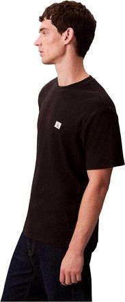 Calvin Klein Heren Badge Wafel T-shirt (Zwart)