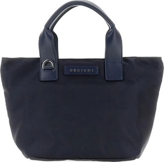 Orciani logo-patch shoulder bag - Blue
