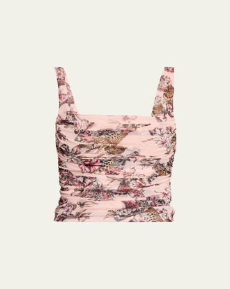 L'agence Rasha Shirred Tank Top